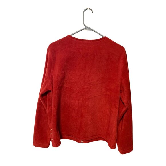 Vintage Y2k Croft & Barrow Womens Size Medium Full Zip Fleece Coat Jacket Snowfl - Picture 3 of 3